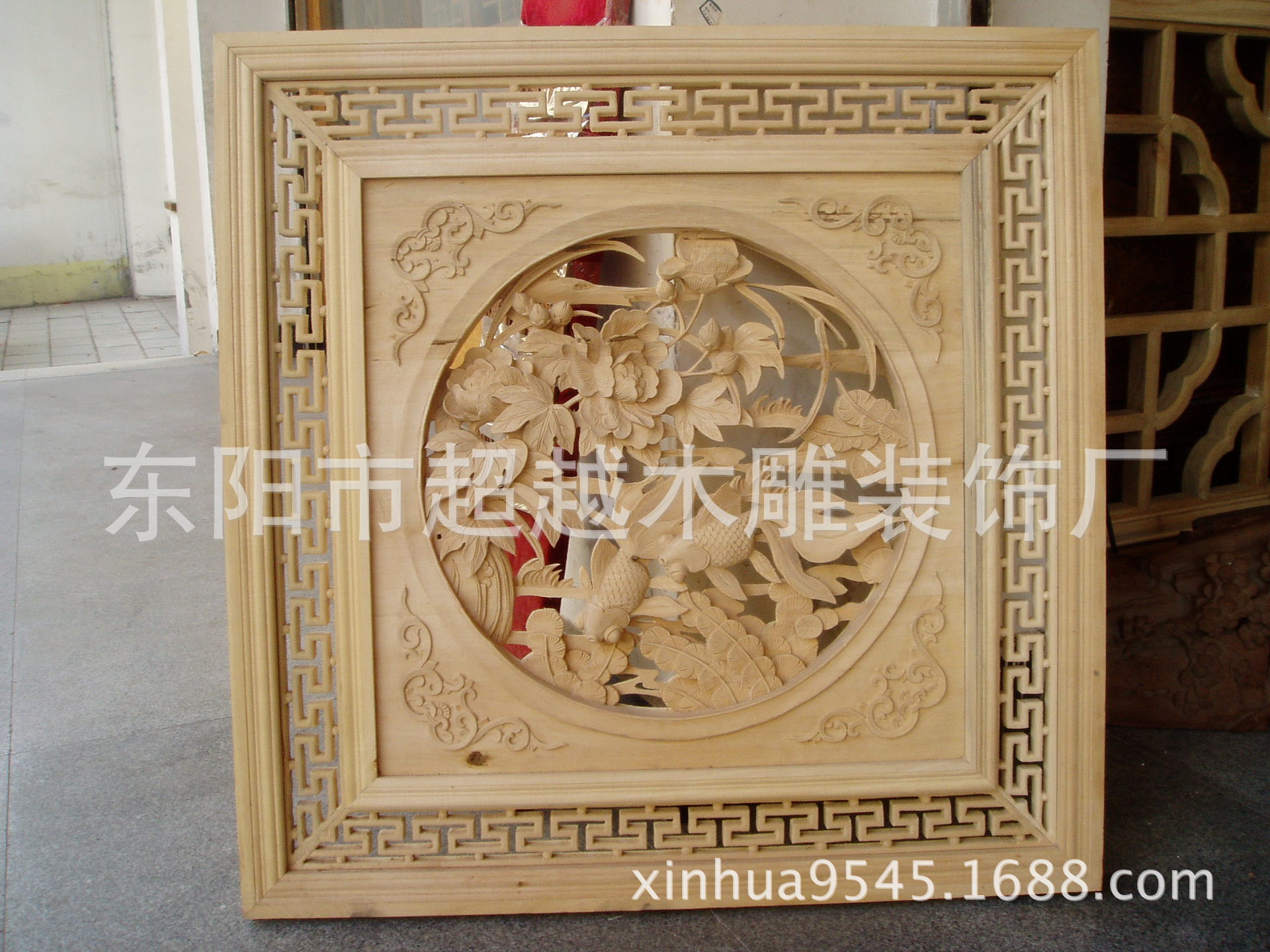 东阳木雕挂件 仿古建筑酒店茶楼配套用品 壁画手工雕刻做可加工定